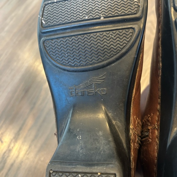 Womens Dansko Scout Brown Leather Ankle Zip Bootie Boots Size 40 Workwear Boho - Picture 7 of 16